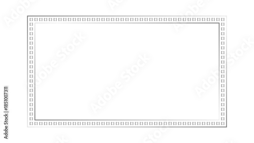 Elegant and luxury rectangular shiny silver frame Vector art. Silver gradient metallic border. Premium metal silver frame overlay for luxury design and branding projects. Vector illustration.