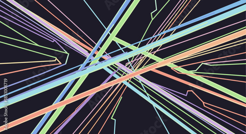 Dynamic abstract background featuring a mesmerizing array of colorful intersecting lines, creating a vibrant, modern, and futuristic visual design.