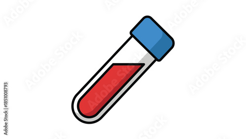Medical Blood Sample Test Tube Icon.