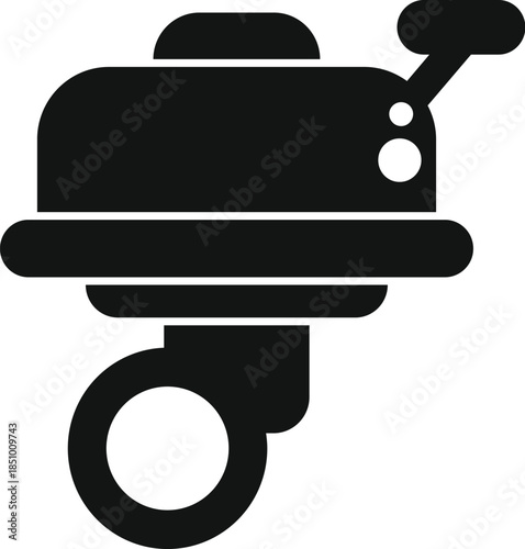 Bicycle bell silhouette generating sound for safety and warning on a bike