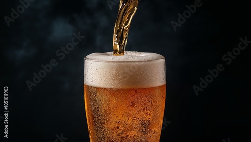 Wallpaper Mural Amber Cascade. A Study in Liquid Dynamics and Effervescent Texture, Fine Art Still Life. Torontodigital.ca