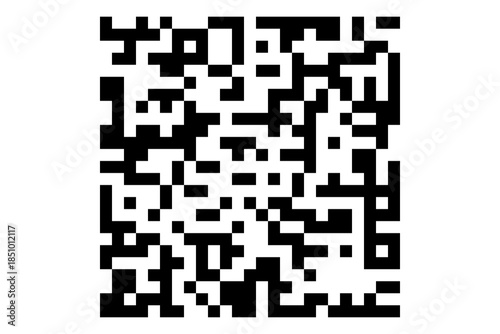 Abstract digital pattern of black and white pixels. This geometric background represents data, technology, or a modern design.