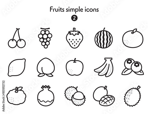 シンプルアイコン集 果物2