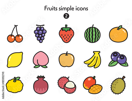 シンプルアイコン集 果物2
