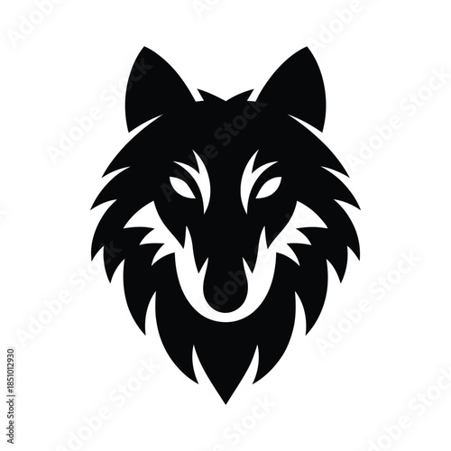 Wolf head vector mascot illustration in bold wildlife style