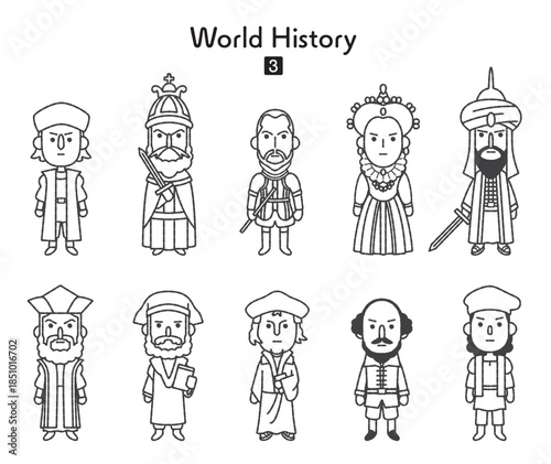 世界史 人物全身イラスト3