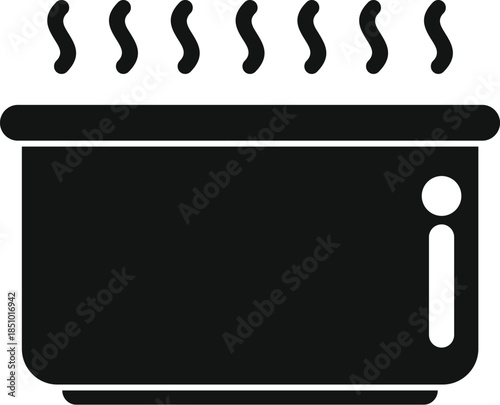 Slow cooker icon showing steam rising, representing cooking and meal preparation