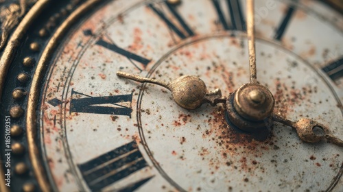 Wallpaper Mural Close-up of an antique clock face. Torontodigital.ca