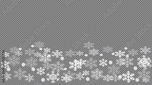 Winter Snow Sparkle Overlay with Glitter Particles on Transparent Background