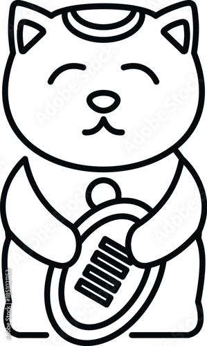 Maneki neko japanese lucky cat bringing good fortune and success