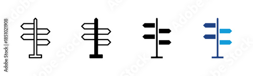 Direction icon set multiple style collection