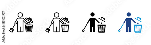 Cache icon set multiple style collection