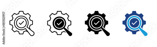 Search Engine icon set multiple style collection