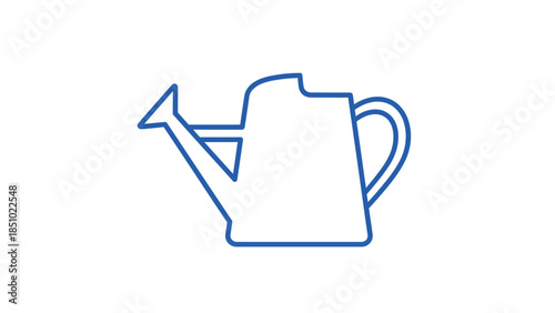 Simple Outline Icon of a Watering Can for Garden Use.