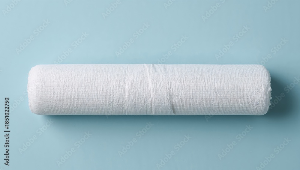 Obraz premium Rolled Texture. A Study in White and Blue, Minimalist Composition and Subtle Shadows.