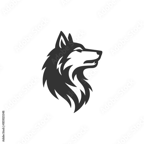 Bold wolf head logo design with sharp lines conveys strength and adds modern edge to your brand identity
