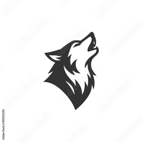 Bold wolf logo howls strength and freedom perfect for branding and powerful statement designs