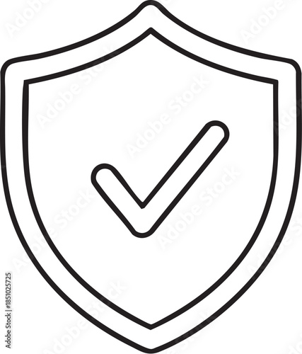 Shield icon with checkmark for security and protection