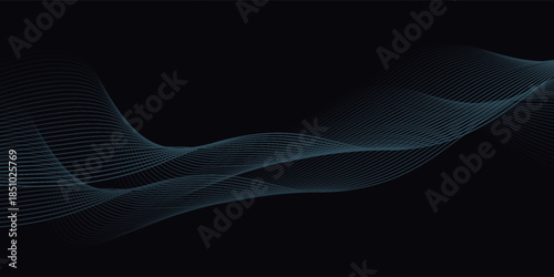 Shapes created with lines in the space. Creative neon colors. Modern abstract background.
