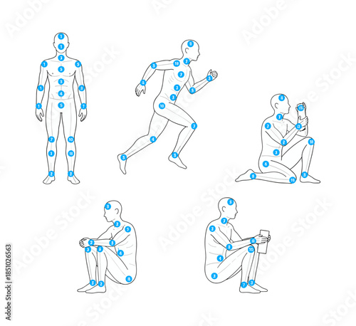 Human body points tracking for motion capture technology