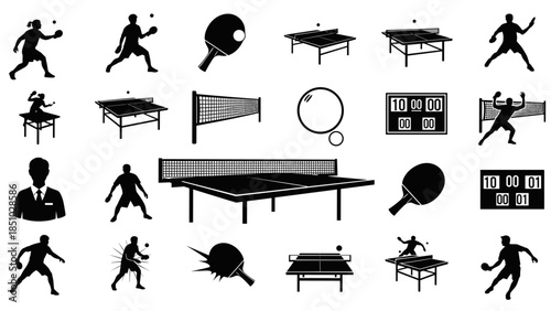 Collection of various sports and gym equipment and activities