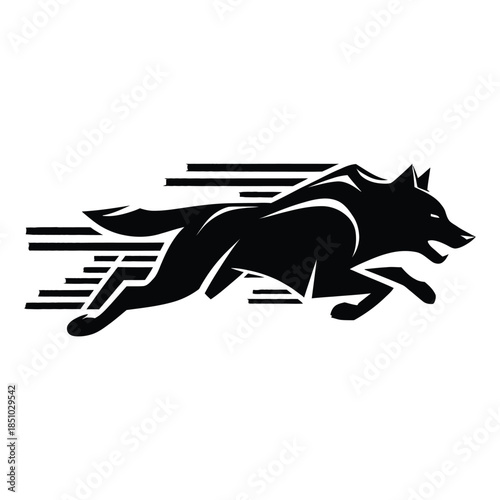 Tribal wolf vector tattoo illustration