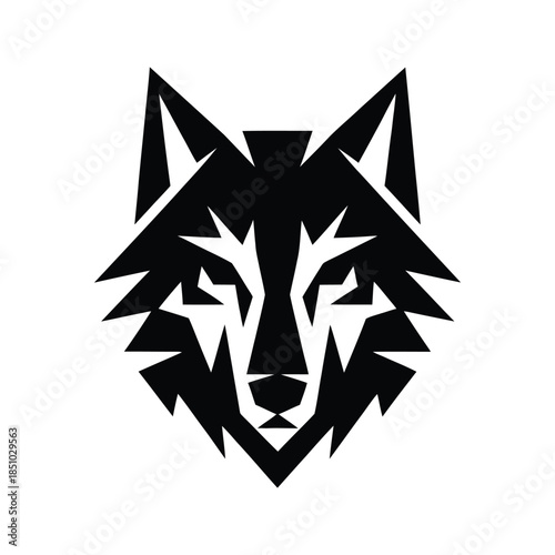 Wolf head mascot vector illustration