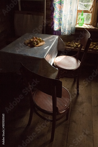 Sunlit Rustic Kitchen Still Life