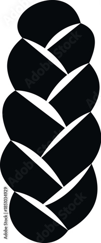 Hair braid icon symbolizing beauty, tradition, and fashion