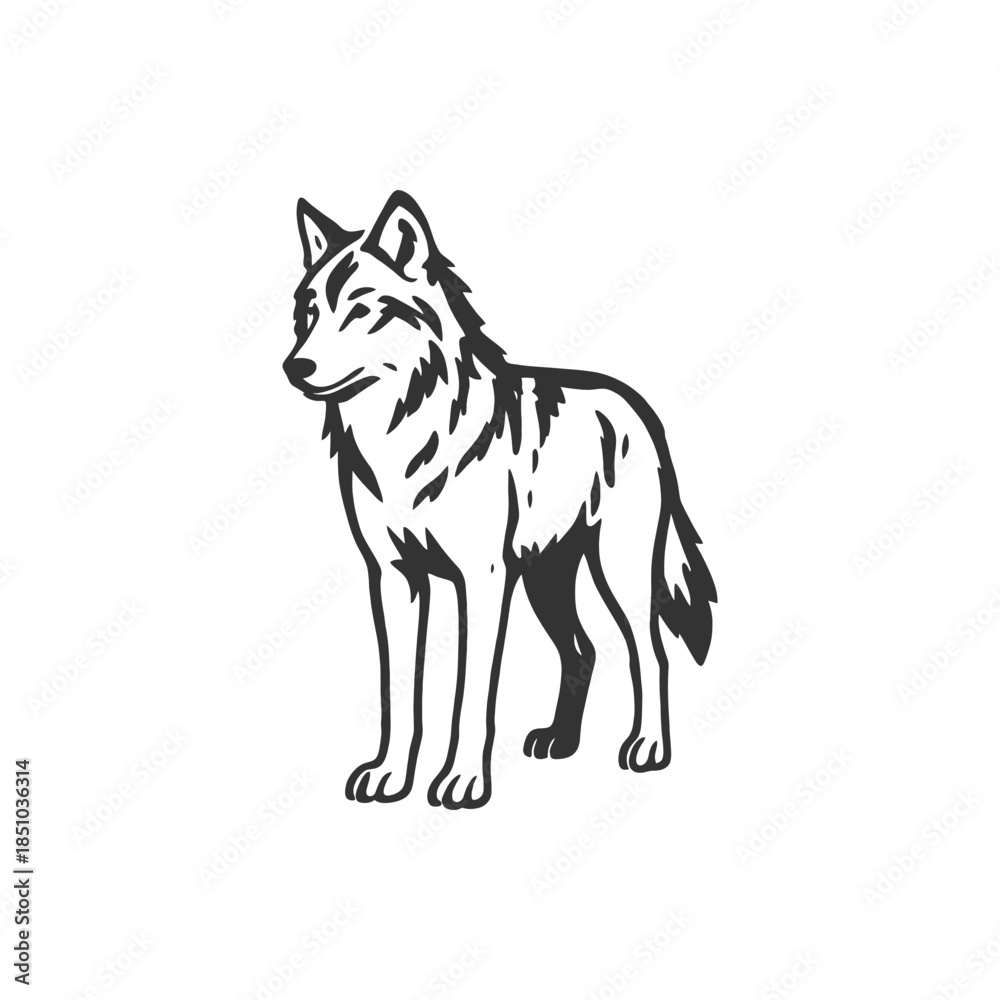 Obraz premium Shadowpath Wolf Bold Emblem
