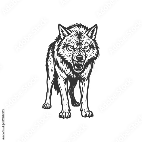Silent Spiral Wolf Vector Mark
