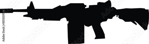 silhouette of a girl with a gun