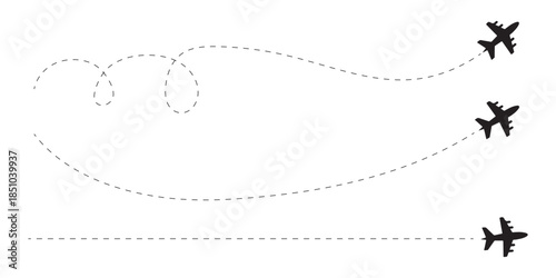 Flight Direction Line with Planes