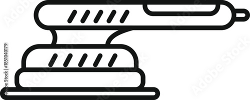 Electric orbital sander icon representing woodwork, polishing, grinding, and construction
