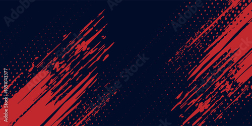 Black and red abstract grunge background with halftone style modern arts sport background abstract