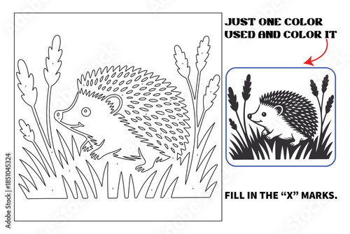 Animals monochrome coloring pages for all ages. just one pen, one color, and one page for Amazon book interior designs.  