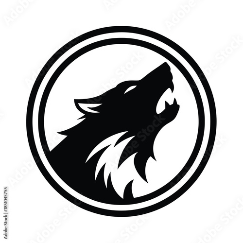 Wolf Head Mascot Vector Illustration in Bold Tribal Style