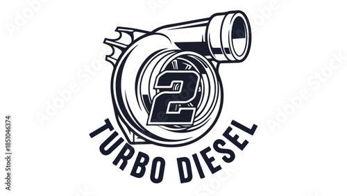 Automotive Turbo Diesel Engine Logo - Performance Power Speed Boost Emblem Design logotypelogoicon.