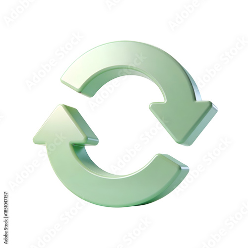 Free Download A pale green circular arrow symbol representing recycling or continuous flow - GFXLoad