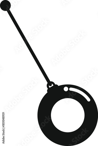Swinging hypnosis pendulum for mind control and concentration concept art