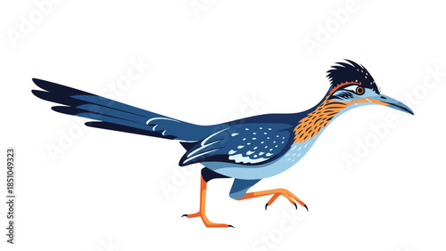 Cartoon Roadrunner Bird Illustration