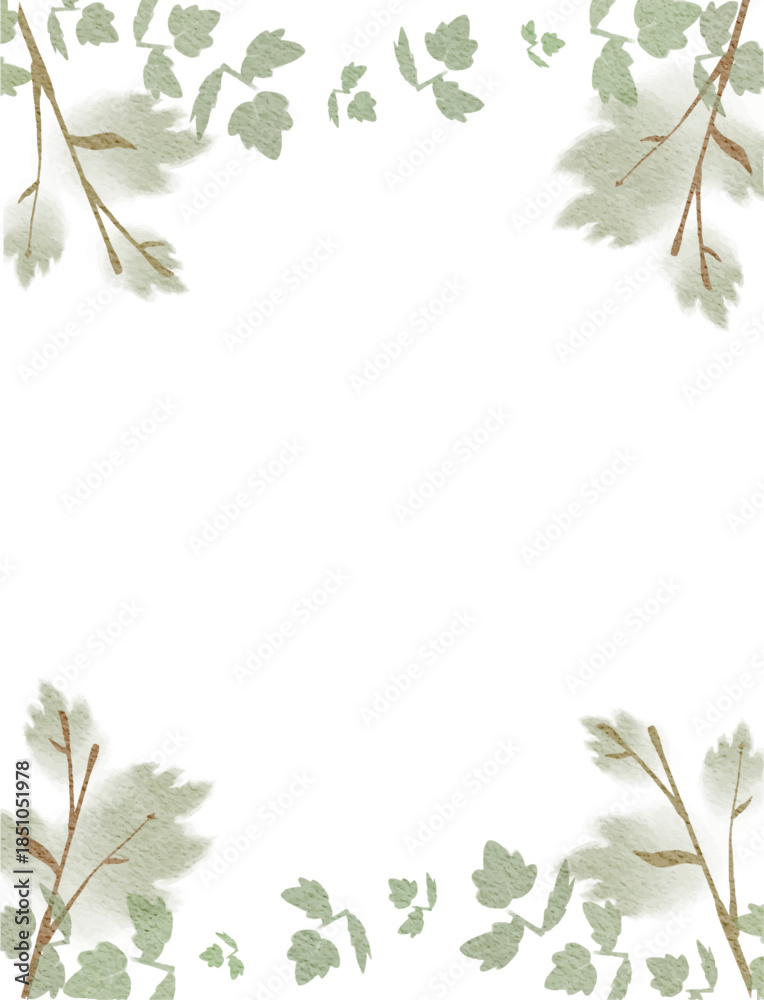 Naklejka premium cute abstract watercolor illustration of white cloud blue sky, flower garden field, green forest, meadow hill scenery background wallpaper