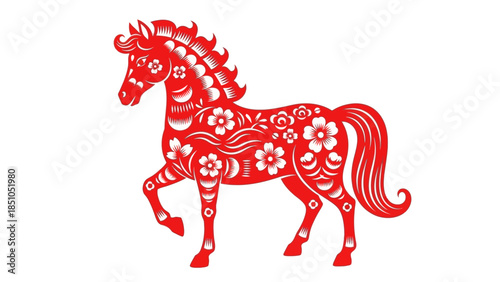 2026 chinese new year design featuring a horse zodiac illustration