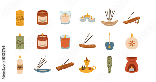 Aromatherapy candles and incense for spiritual wellness