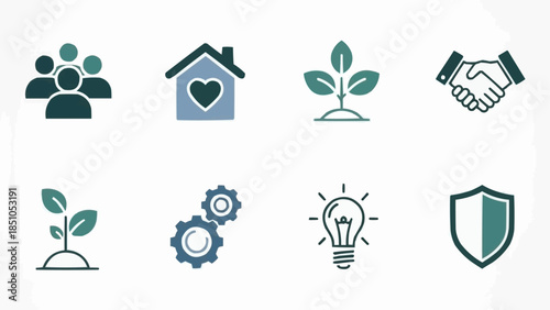 set of ecology icons