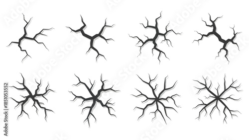 Collection of Artistic Black Tree Branch Silhouettes for Design and Creative Projects