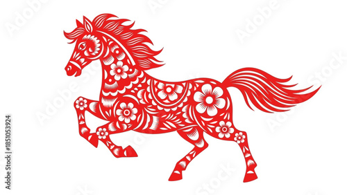 2026 chinese new year design featuring a horse zodiac illustration