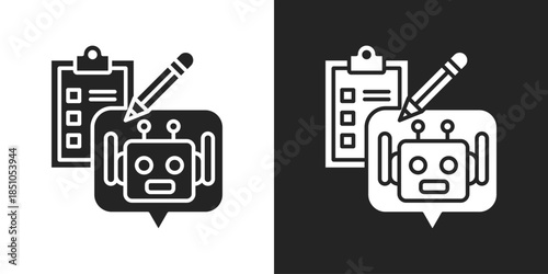 Tutoring Icon In Black And White Glyph Style