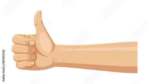Close up of a Human Hand Giving a Thumbs Up Gesture for Positive Feedback