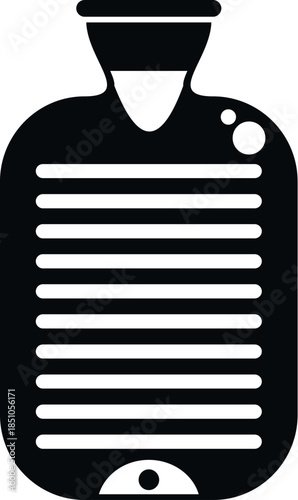 Hot water bottle illustration showing warmth and relief